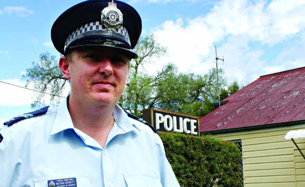 Senior Constable Nathan Burnett is the new policeman out at Yangan. Senior Constable Nathan Burnett is the new policeman out at Yangan.